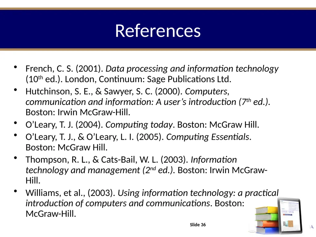 INFS 211: Introduction to Information Technology - slide 36 of 36