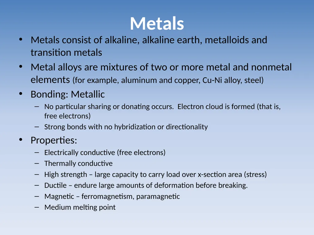 Introduction to Material Science and Engineering - slide 10 of 28