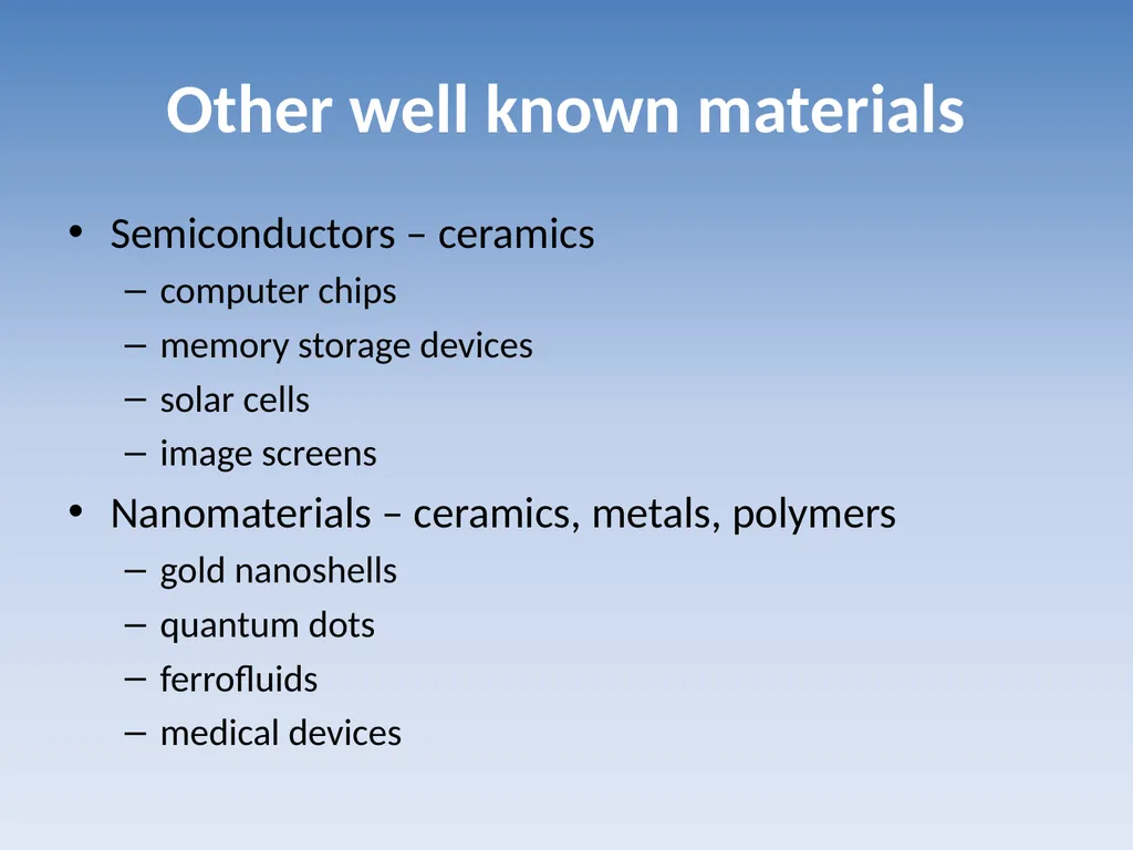 Introduction to Material Science and Engineering - slide 22 of 28