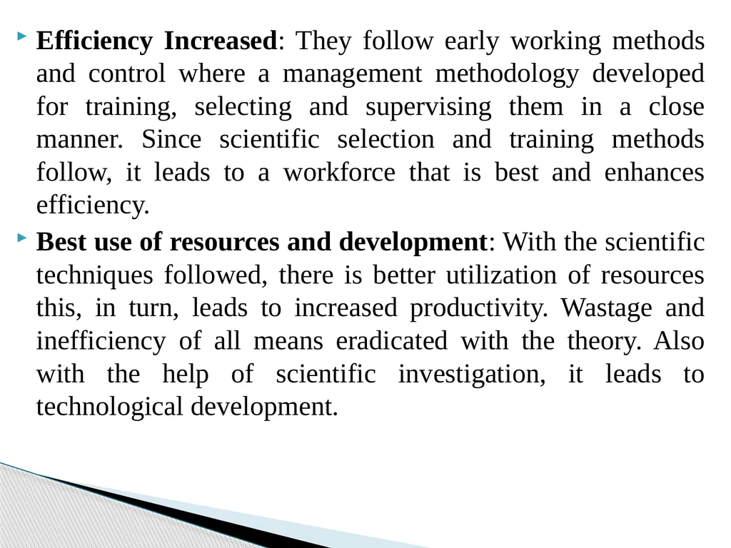 Topic: Scientific Principles of Management For - slide 23 of 24