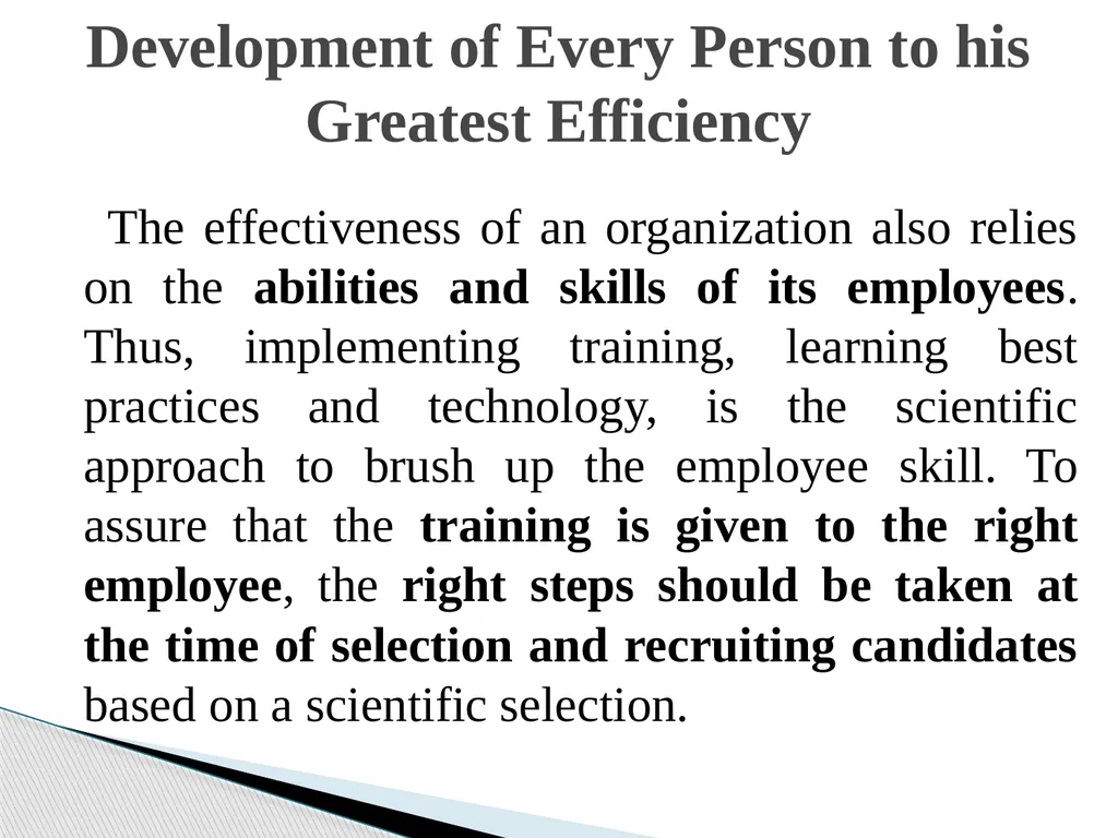 Topic: Scientific Principles of Management For - slide 17 of 24