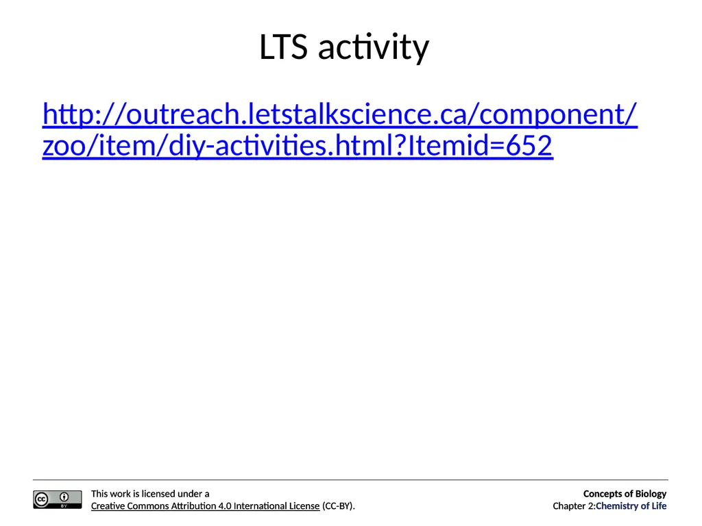 Concepts of Biology: Chemistry of Life Figure 2.1 - slide 63 of 63