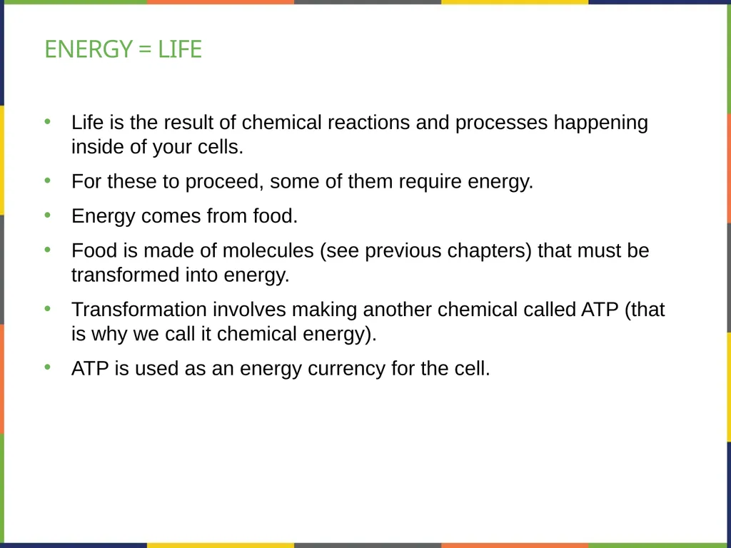 Chapter 4 HOW CELLS OBTAIN ENERGY PowerPoint Image - slide 3 of 39