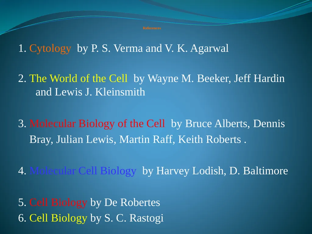 Cell Biology Cytology or Cell Biology The cytology - slide 13 of 13
