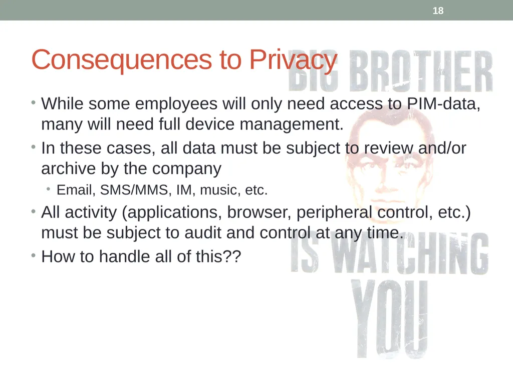 Mobile Device Security MSIT 458 - Information - slide 18 of 21