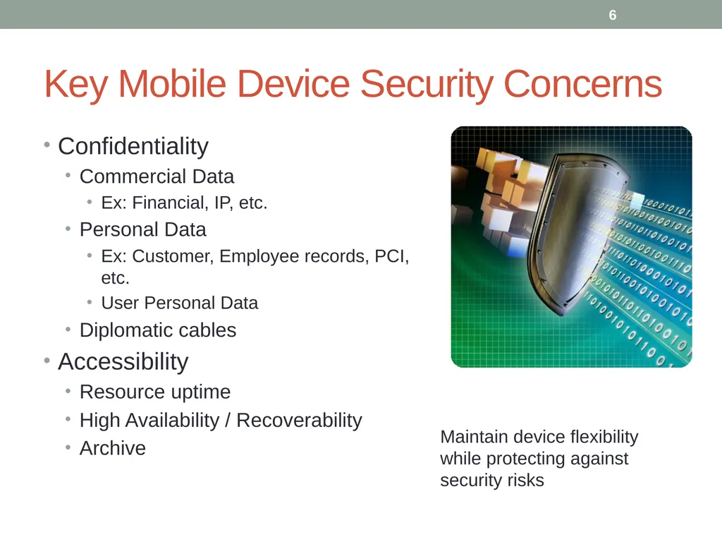 Mobile Device Security MSIT 458 - Information - slide 6 of 21