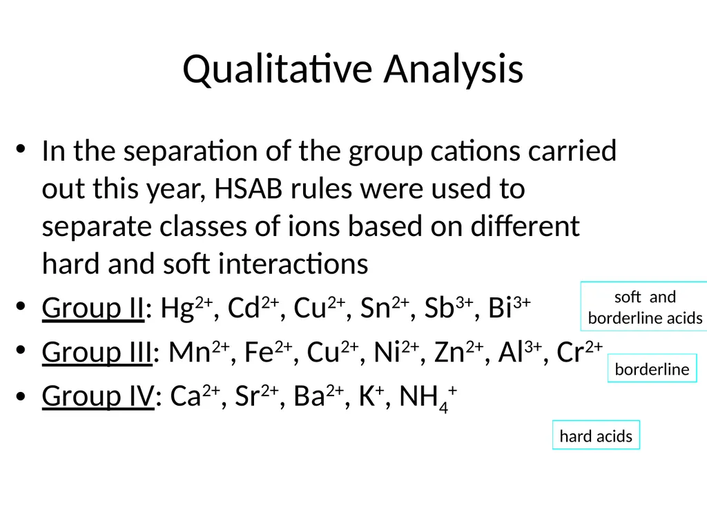 Hard & Soft Acids and Bases B.Sc. III year Dr. - slide 6 of 14