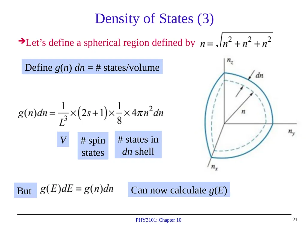 PHY3101: Chapter 10 Lecture Topics & Quiz: Oct. - slide 21 of 24
