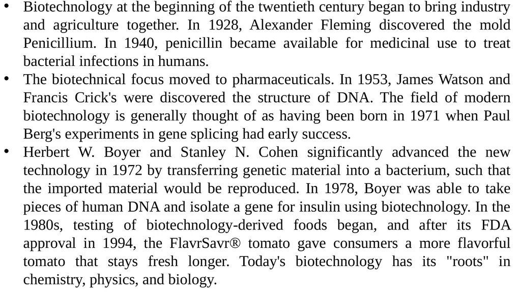 History, Scope and Significance of Biotechnology - slide 11 of 15