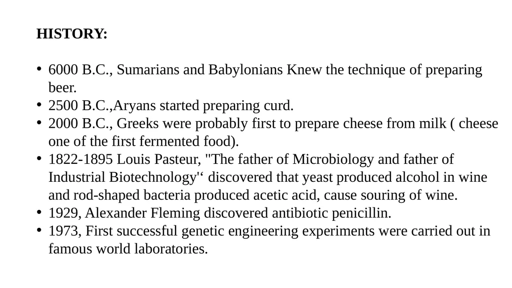 History, Scope and Significance of Biotechnology - slide 7 of 15