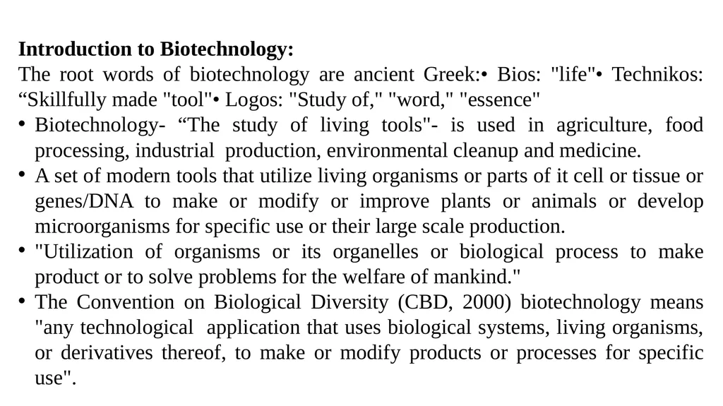 History, Scope and Significance of Biotechnology - slide 2 of 15