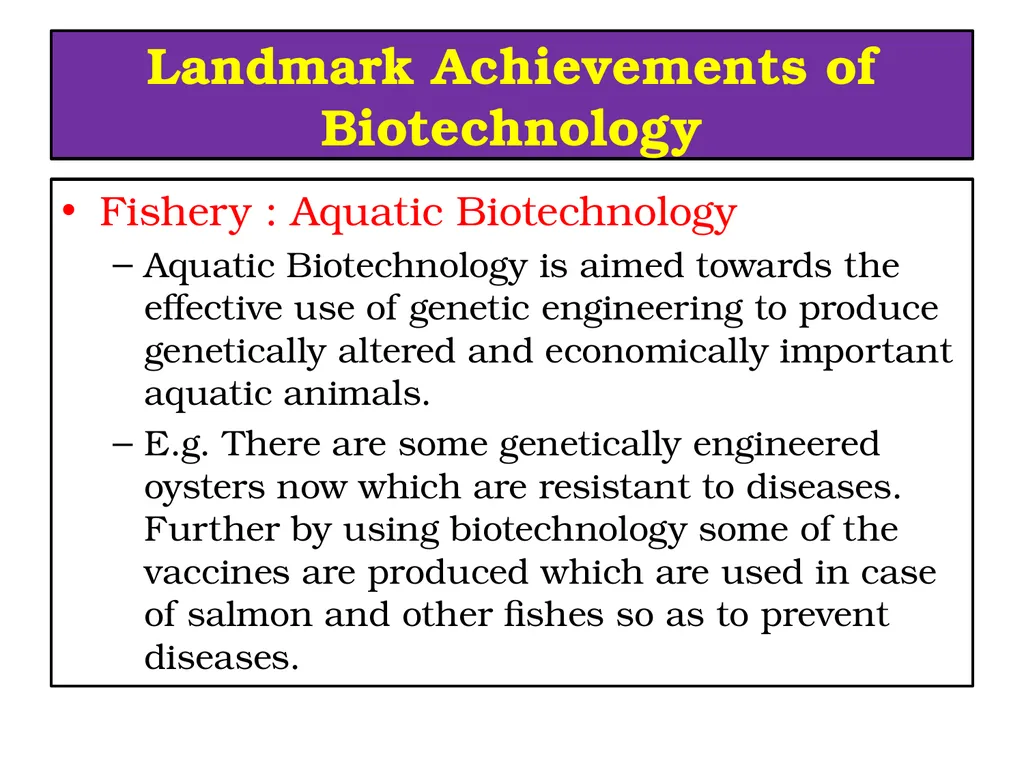 Animal Biotechnology Introduction The term - slide 3 of 8