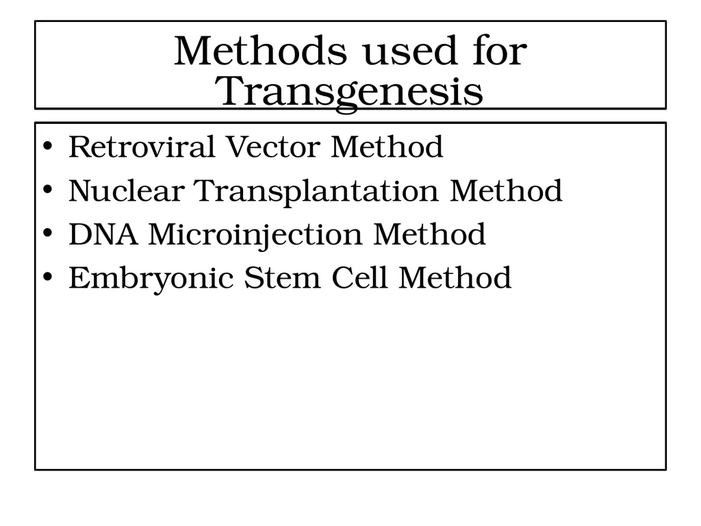 Animal Biotechnology Introduction The term - slide 8 of 8