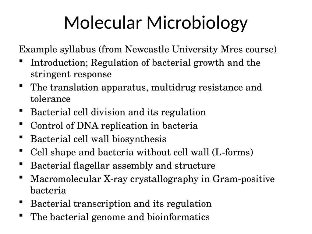 Molecular Microbiology Alan Ward Molecular - slide 3 of 12