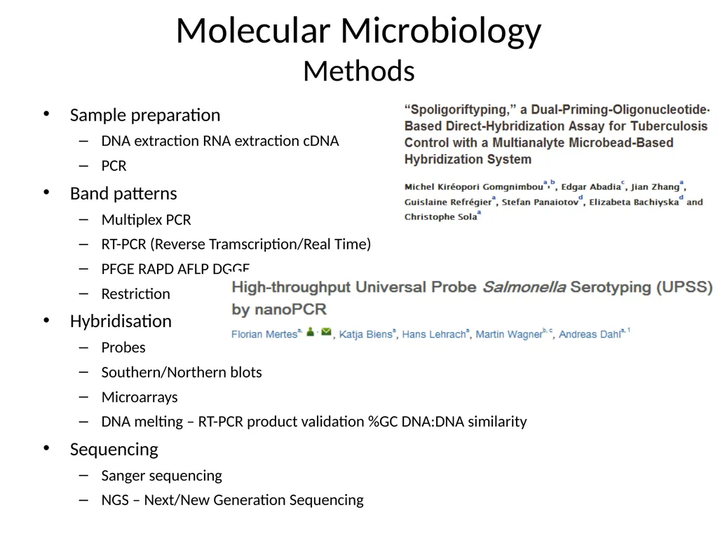 Molecular Microbiology Alan Ward Molecular - slide 7 of 12