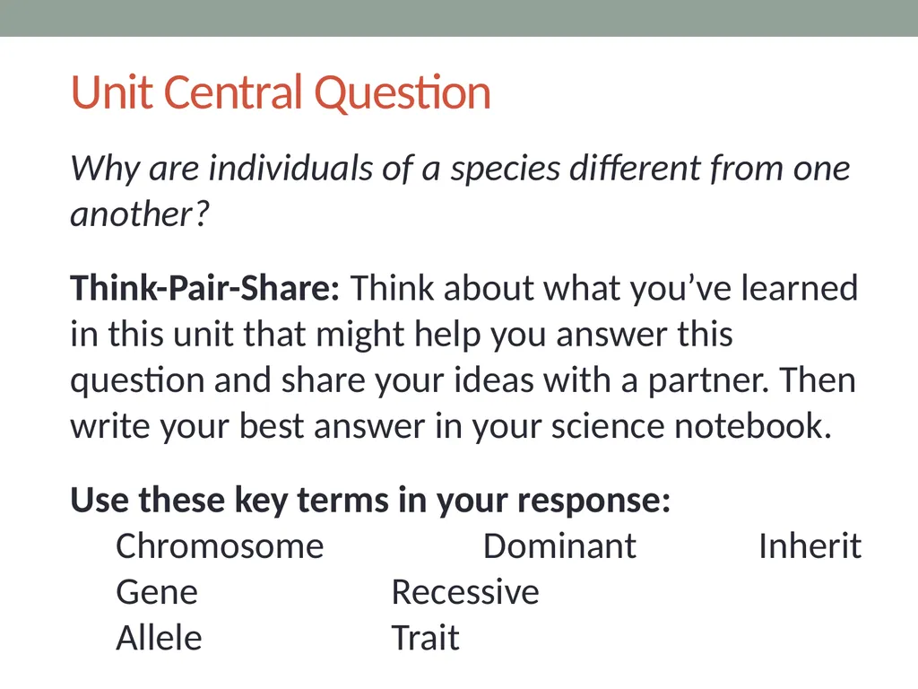 GENETICS Lesson 6b How Can Ideas about Trait - slide 12 of 13