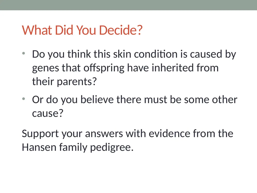 GENETICS Lesson 6b How Can Ideas about Trait - slide 10 of 13