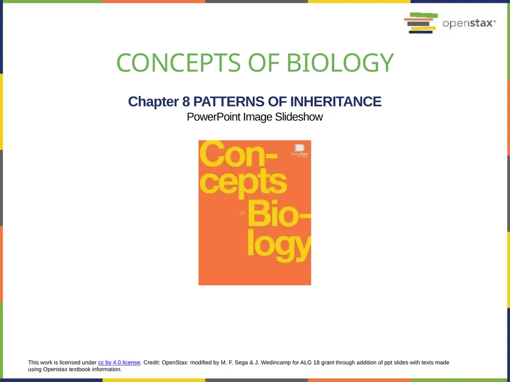 Chapter 8 PATTERNS OF INHERITANCE PowerPoint Image - slide 1 of 36