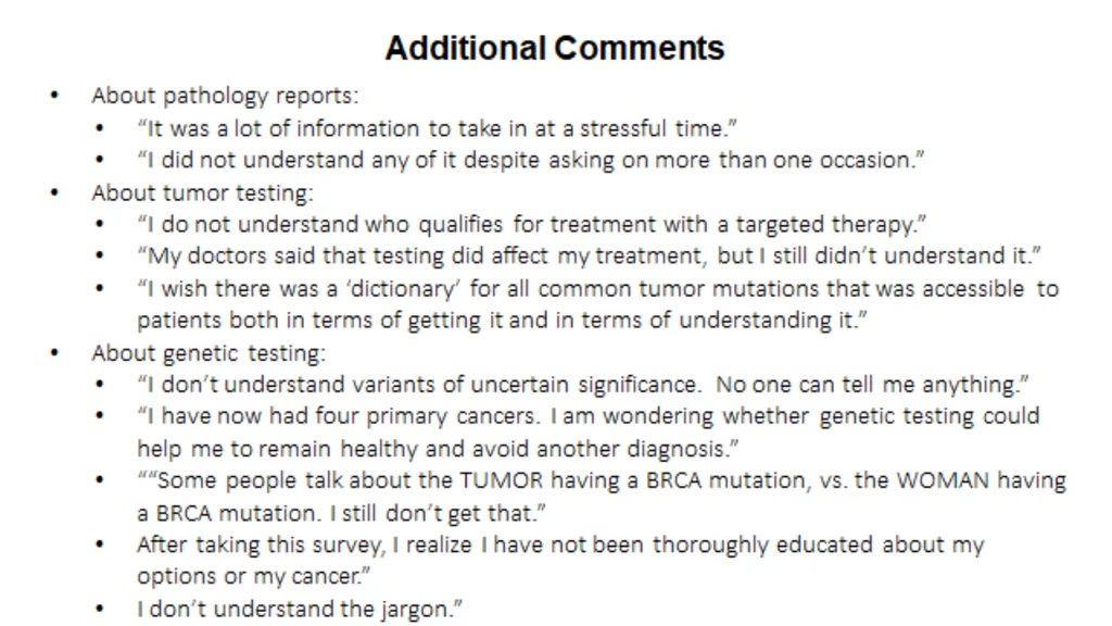 GENETICS & GENOMICS WORKGROUP REPORT CDC- ACBCYW - slide 13 of 21