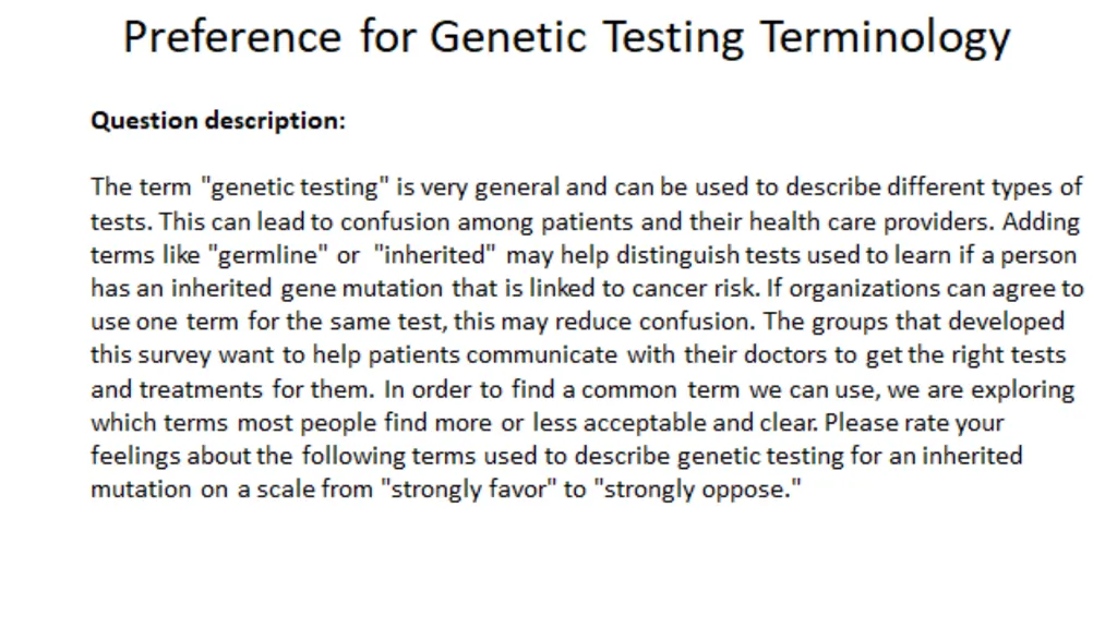 GENETICS & GENOMICS WORKGROUP REPORT CDC- ACBCYW - slide 9 of 21