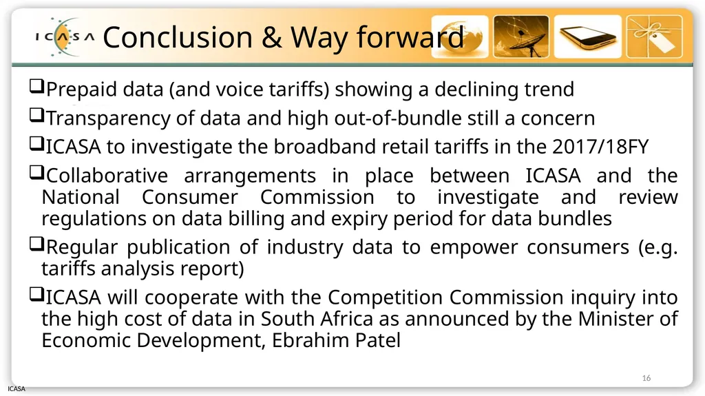 Briefing to Select Committee on Communications and - slide 16 of 26