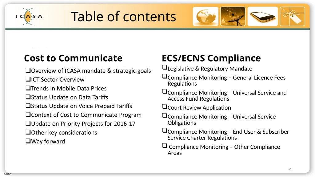 Briefing to Select Committee on Communications and - slide 2 of 26