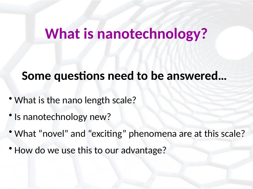 Introduction to Nanotechnology: Insights into a - slide 3 of 22