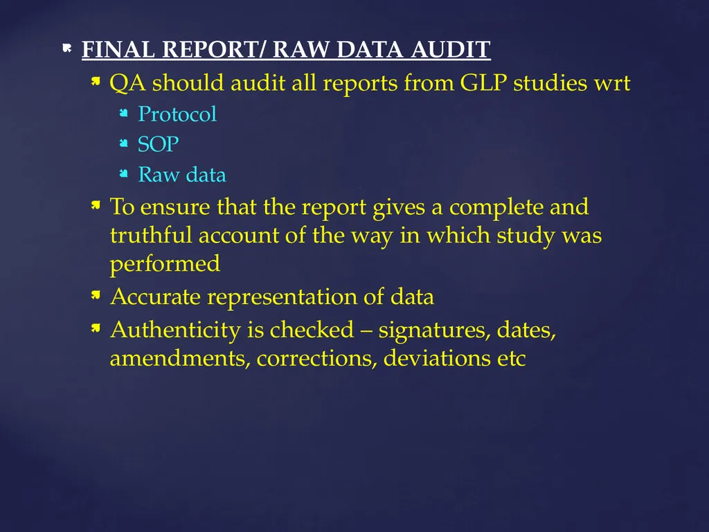 Good Laboratory Practices Practices and Guidelines - slide 73 of 77