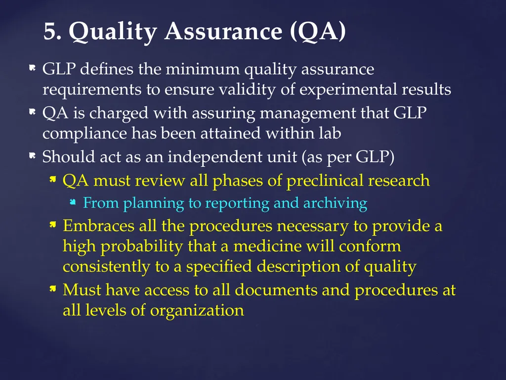 Good Laboratory Practices Practices and Guidelines - slide 65 of 77