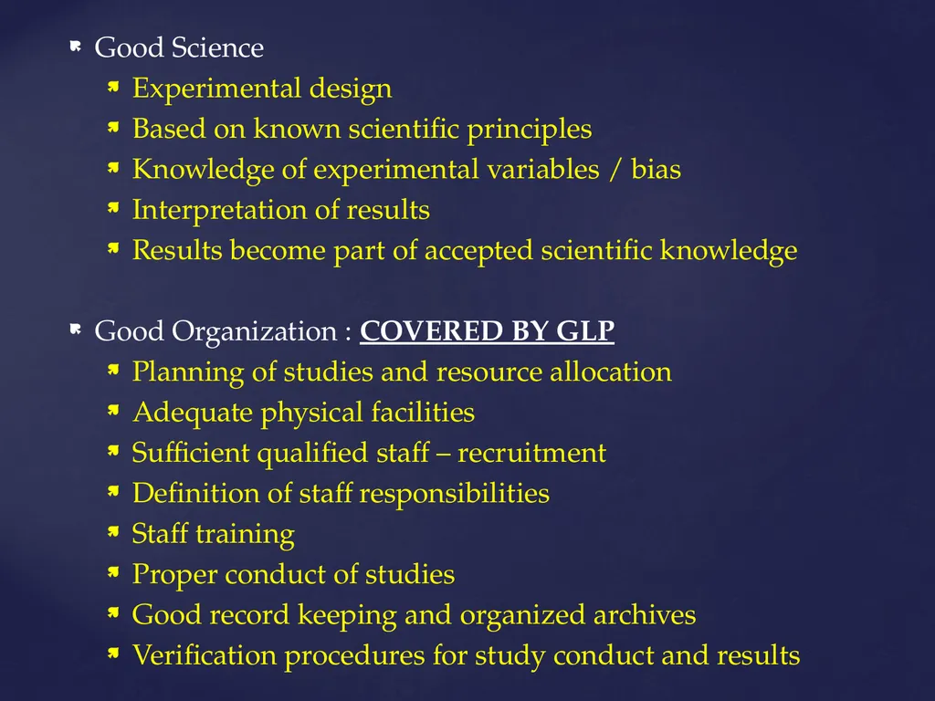 Good Laboratory Practices Practices and Guidelines - slide 13 of 77