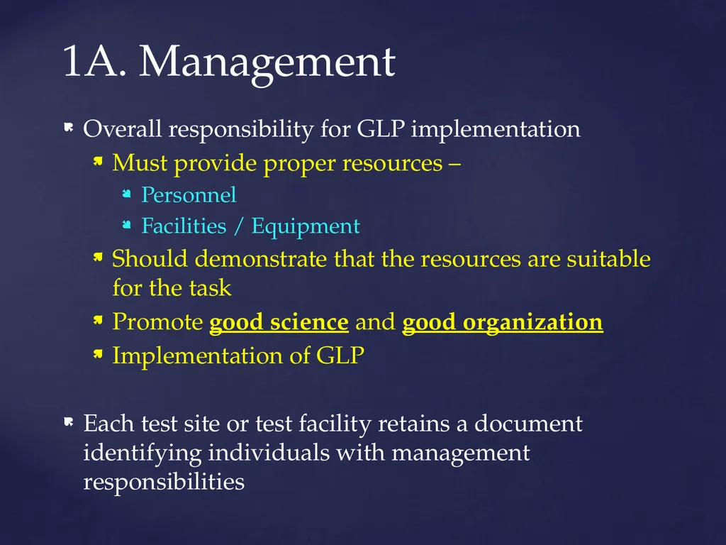 Good Laboratory Practices Practices and Guidelines - slide 12 of 77