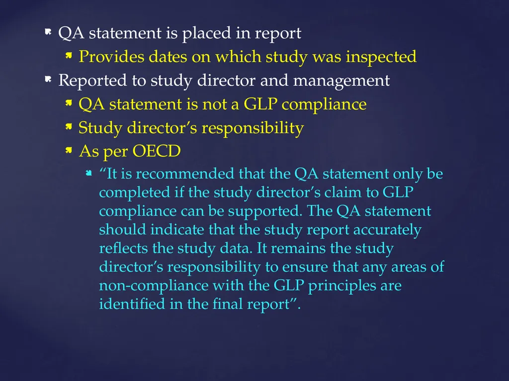 Good Laboratory Practices Practices and Guidelines - slide 74 of 77