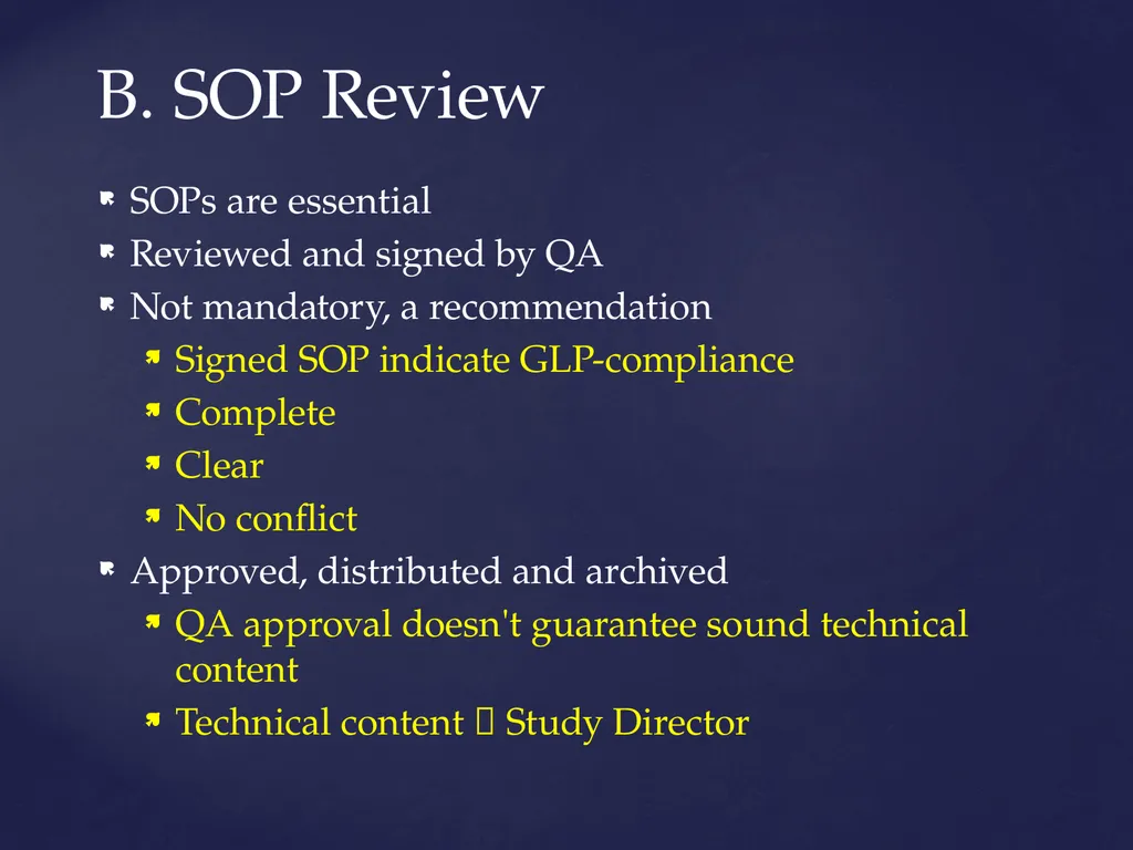 Good Laboratory Practices Practices and Guidelines - slide 67 of 77