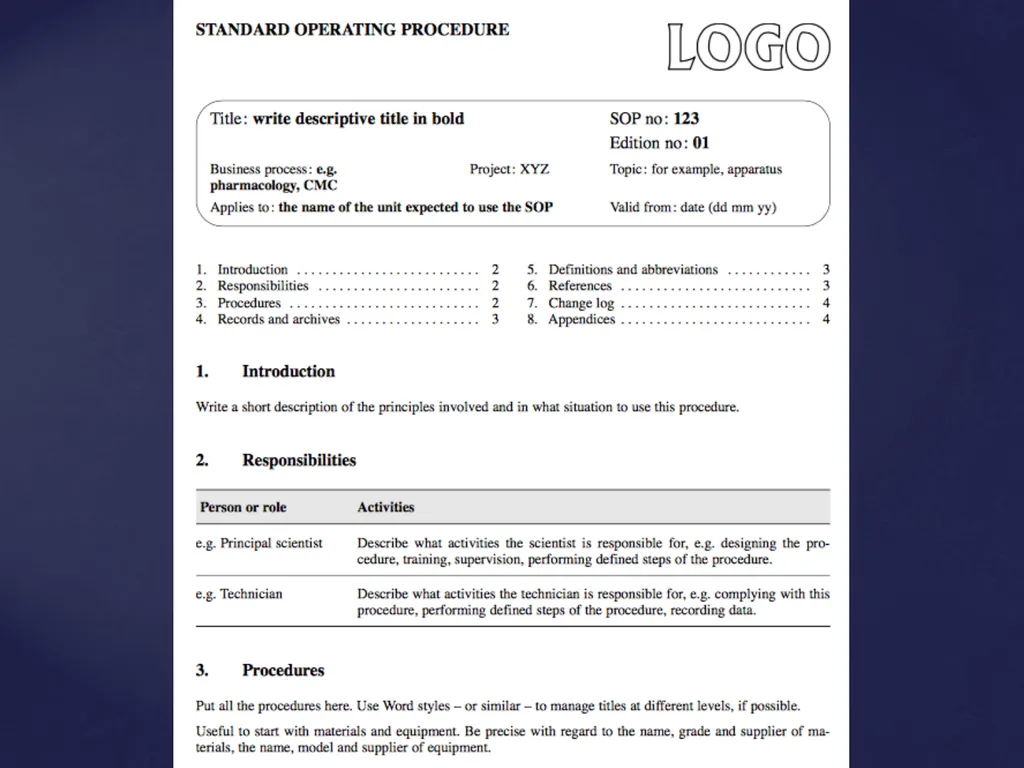 Good Laboratory Practices Practices and Guidelines - slide 40 of 77