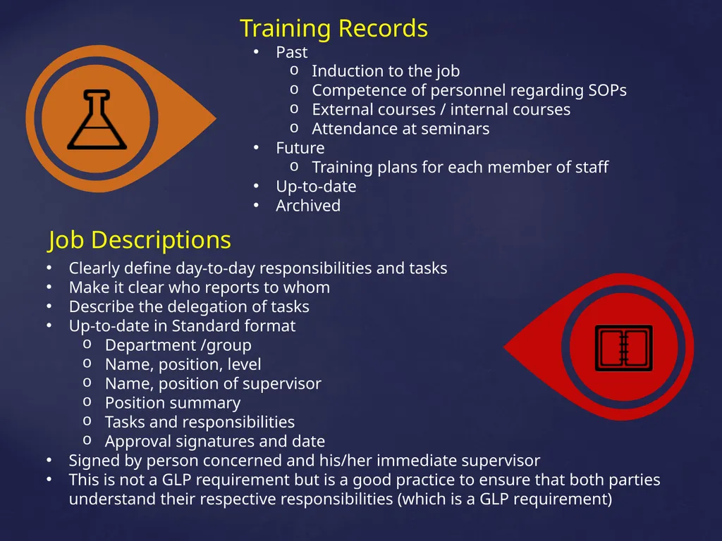 Good Laboratory Practices Practices and Guidelines - slide 18 of 77