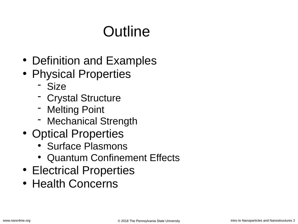 Introduction to Nanoparticles and Nanostructures - slide 2 of 54