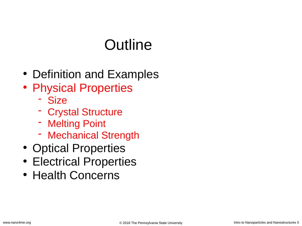 Introduction to Nanoparticles and Nanostructures - slide 5 of 54