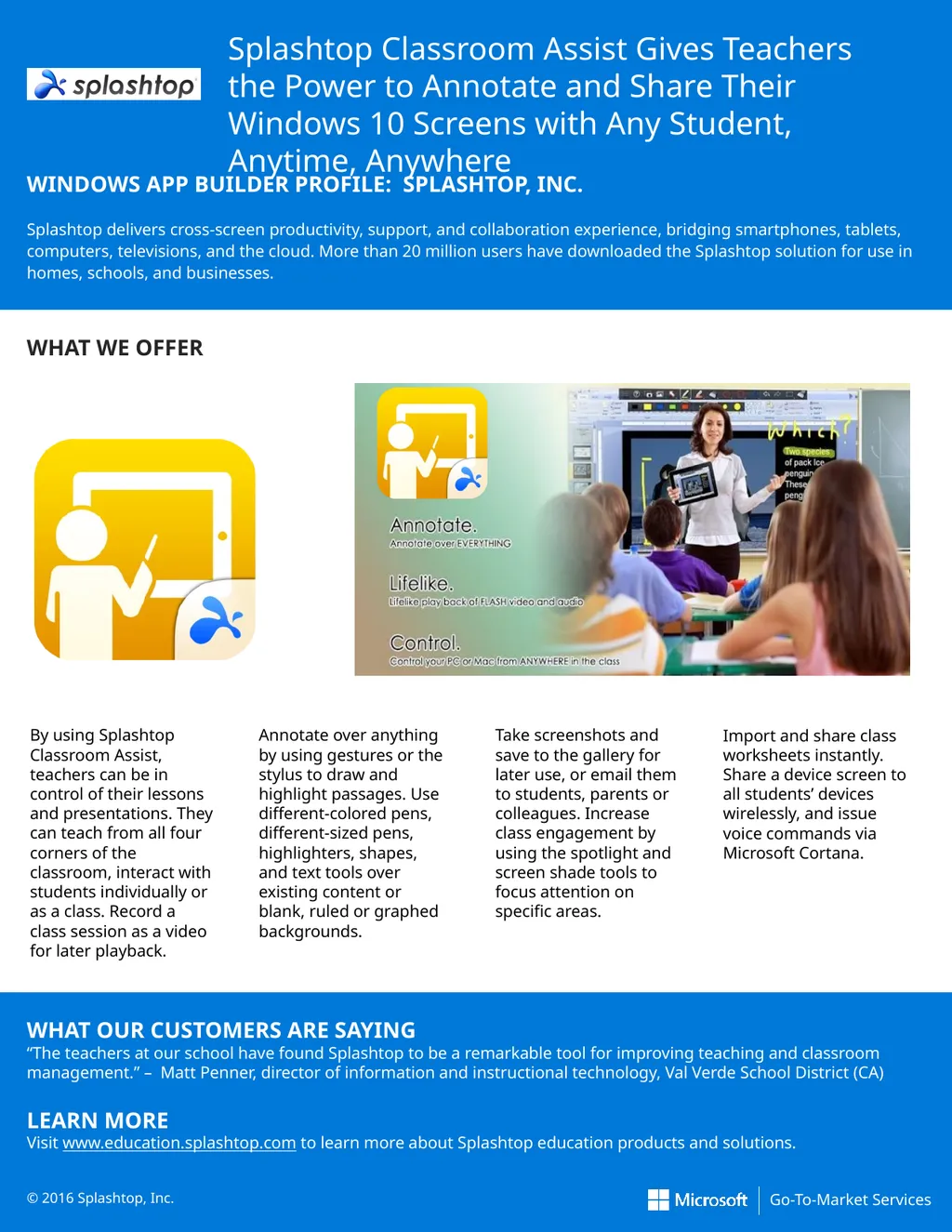 Splashtop Classroom Assist Gives Teachers the - slide 1 of 2