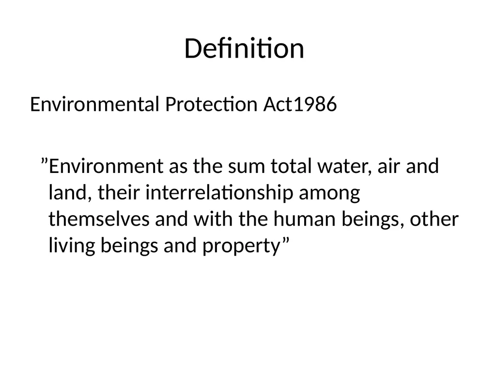 Environmental Studies UNIT I Definition - slide 2 of 22