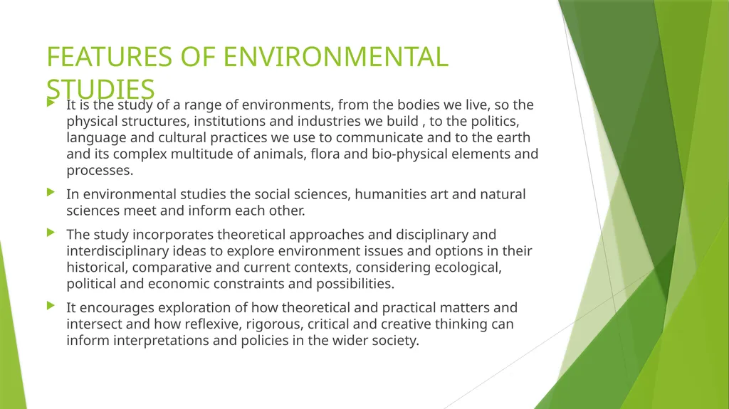 MULTIDISCIPLINARY NATURE OF ENVIRONMENTAL STUDIES - slide 7 of 15