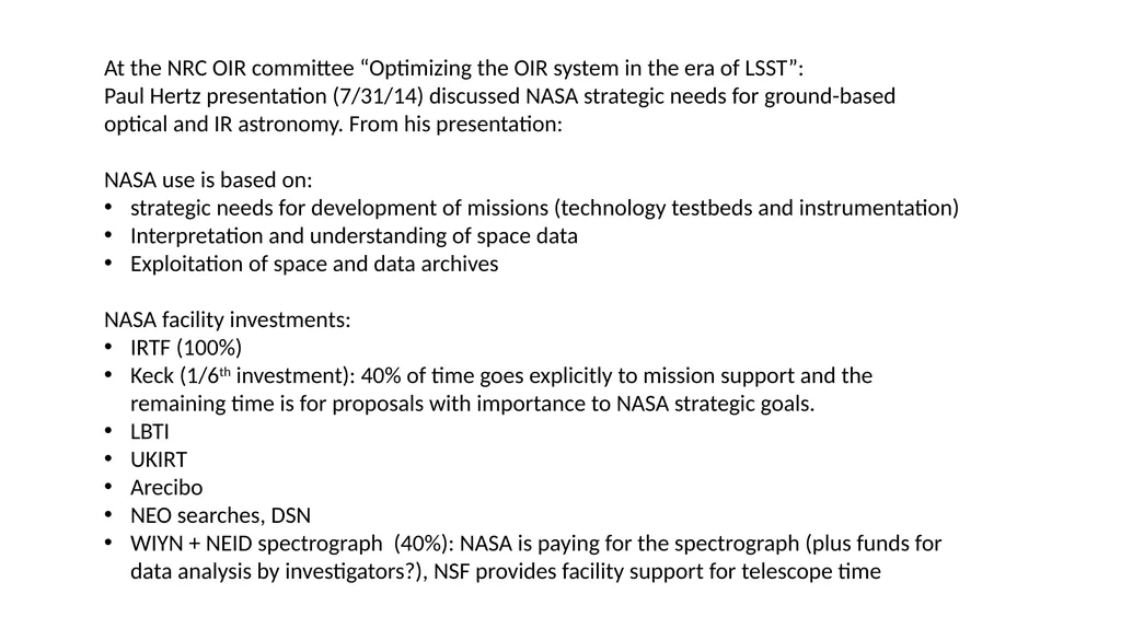 Ground-based facilities as part of the NASA - slide 2 of 10