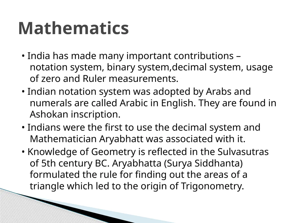A brief history of Ancient India’s contribution - slide 3 of 6