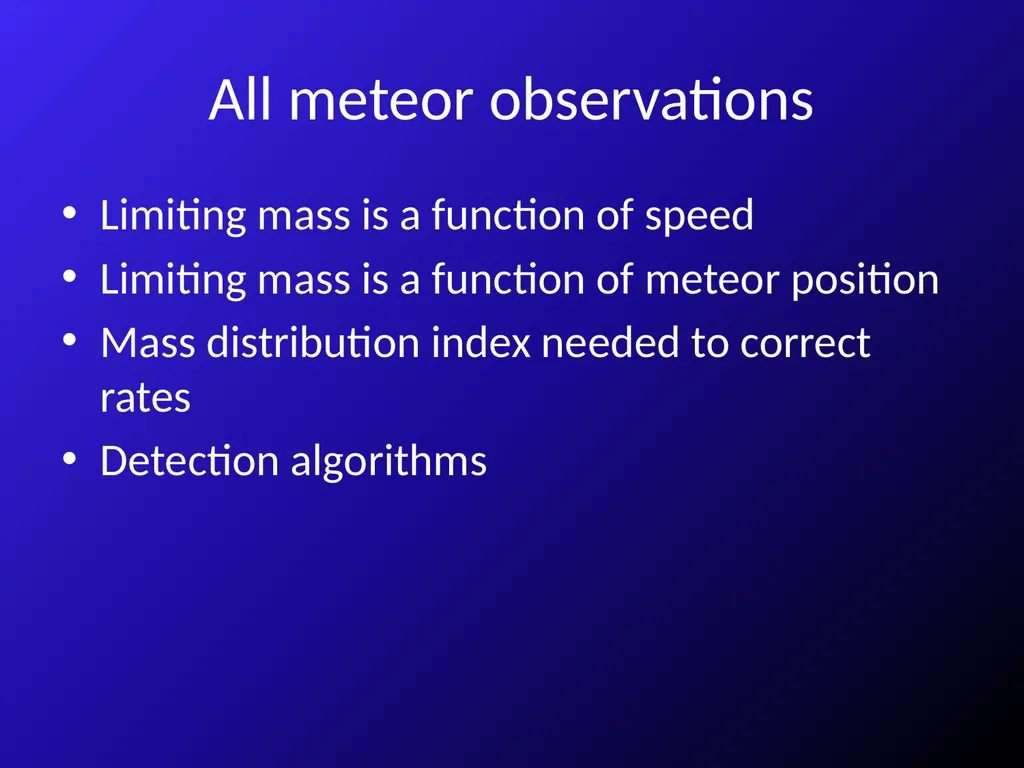 Radar and Optical Observing Biases M. - slide 2 of 13