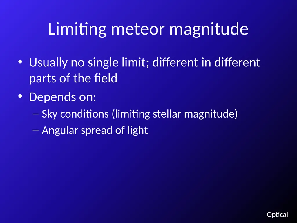 Radar and Optical Observing Biases M. - slide 13 of 13