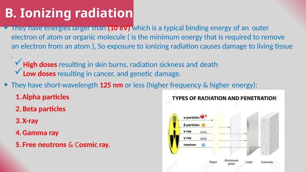 Definitions Radiation is a process in which - slide 16 of 17