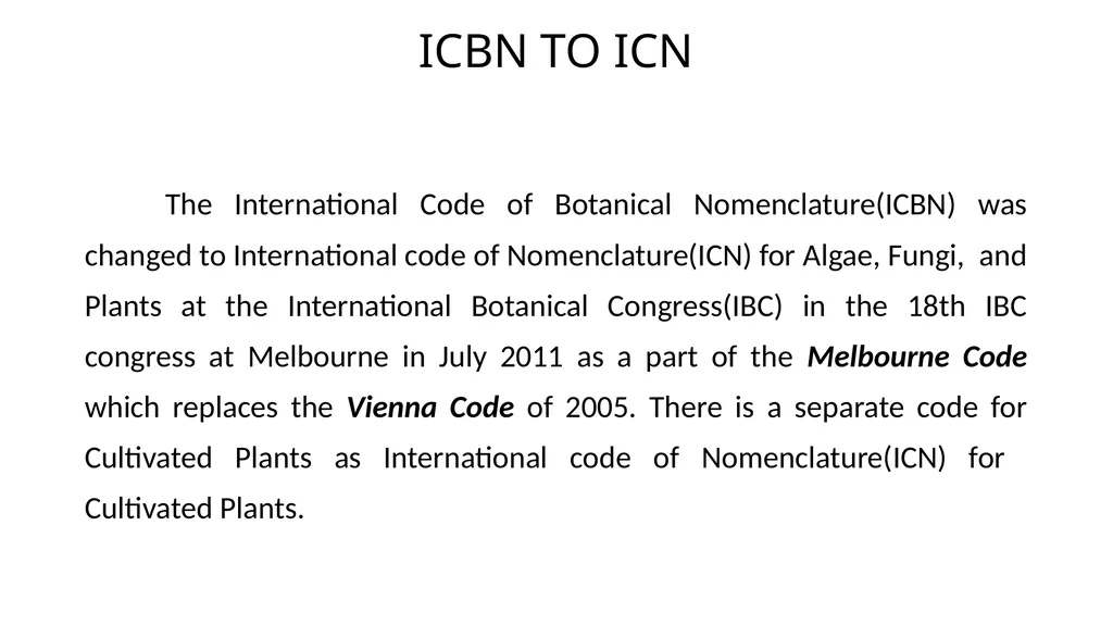 International Code of Botanical Nomenclature - slide 6 of 11