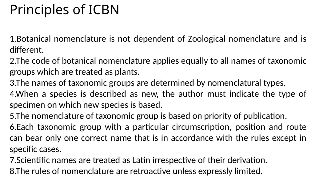 International Code of Botanical Nomenclature - slide 7 of 11