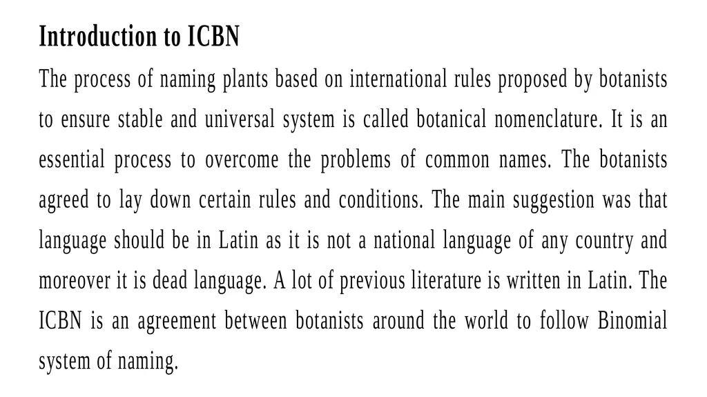 International Code of Botanical Nomenclature - slide 3 of 11