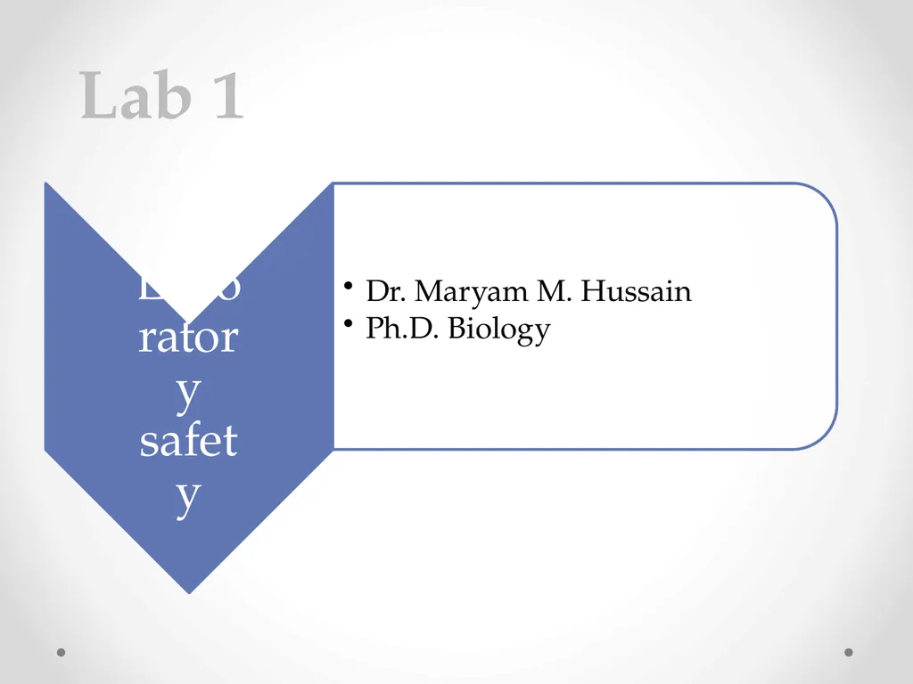 Lab 1 What is the laboratory? ▪ An area for - slide 1 of 18