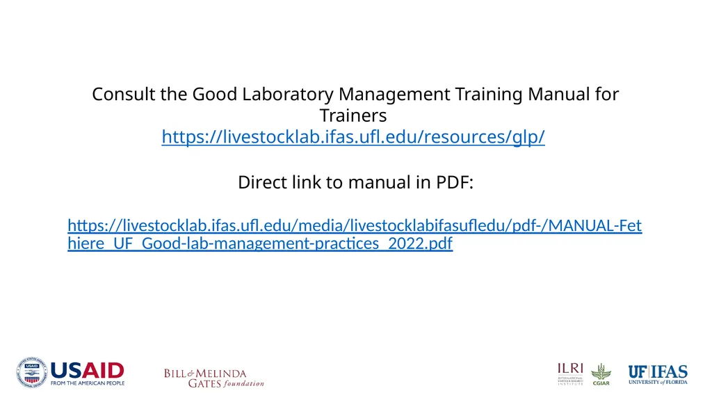 LABORATORY MANAGEMENT FEED THE FUTURE INNOVATION - slide 10 of 12